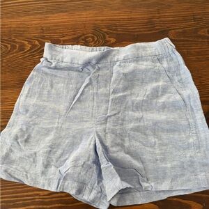 Light Blue Banana Linen Shorts